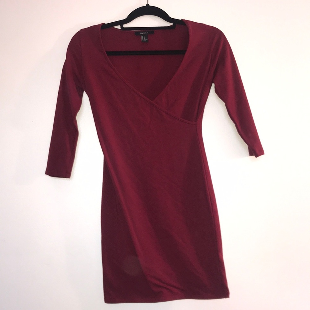 red body con dress